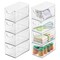 mDesign Slim Plastic Kitchen Food Storage Bin, Lid/Handles, 8 Pack